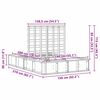 vidaXL Sengestel Voks brun 140 x 200 cm Massiv fyrretræ