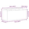 vidaXL Opbevaringsb&aelig;nk Sort eg 102 x 42 x 45 cm Konstrueret tr&aelig;