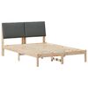 vidaXL Sengestel brun og m&oslash;rkegr&aring; 150 x 200 cm Massivt fyrretr&aelig;