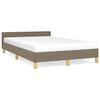 vidaXL Sengeramme uden madras Taupe 120x200 cm Stof