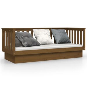 vidaXL daybed 75x190 cm massivt fyrretr&aelig; gyldenbrun
