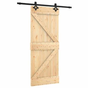 vidaXL Skyded&oslash;r 85 x 210 cm Massivt Fyrretr&aelig; (Ubehandlet)