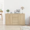 vidaXL Sideboard med skuffe Sonoma eg 120 x 36 x 69 cm Konstrueret tr&aelig;