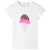 T-shirt til b&oslash;rn str. 128 ecrufarvet