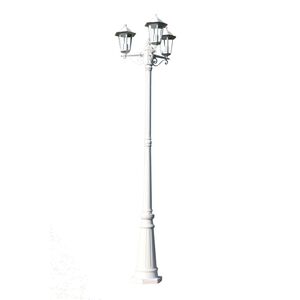 vidaXL lygtep&aelig;l med 3 arme 215 cm aluminium hvid