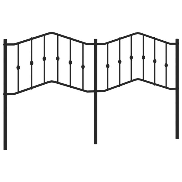 vidaXL sengegavl 160 cm metal sort