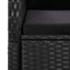 vidaXL spisebordss&aelig;t til haven 7 dele med hynder polyrattan sort