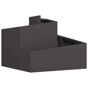 vidaXL Have Blomsterkrukke Sort 60 x 60 x 50 cm Koldvalset st&aring;l