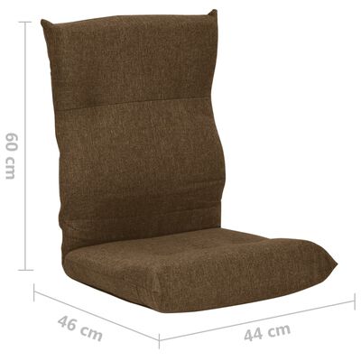 vidaXL foldbar gulvstol stof brun
