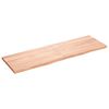vidaXL bordplade 160x50x(2-4) cm behandlet massivt egetr&aelig; lysebrun