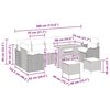 vidaXL Havesofa S&aelig;t med pude med opbevaring 10 pcs Beige og lys gr&aring;