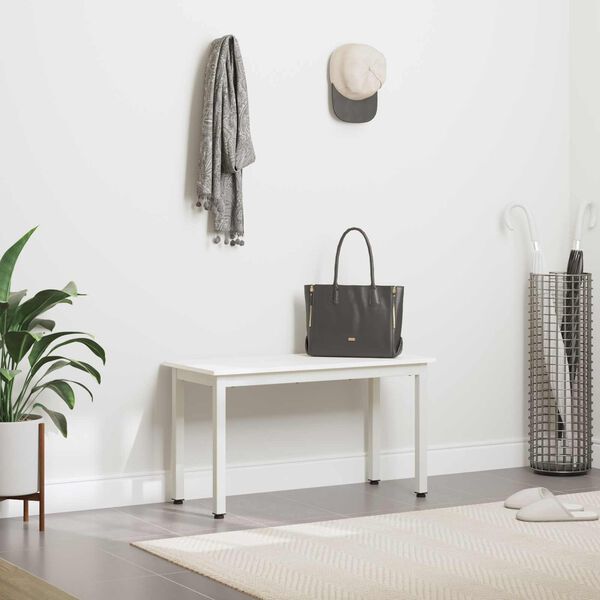 vidaXL b&aelig;nk Hvid 80 x 35 x 45 cm Massiv fyrretr&aelig;