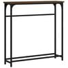 vidaXL konsolbord 75x19,5x75 cm konstrueret tr&aelig; brunt egetr&aelig;
