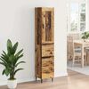 vidaXL Highboard Gammelt tr&aelig; 34,5 x 34 x 180 cm Konstrueret tr&aelig;