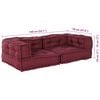 vidaXL 2-personers modulsofa stof 140x70x36 brunrød