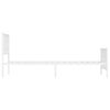 vidaXL sengeramme med sengegavl og fodgærde 107x203 cm metal hvid