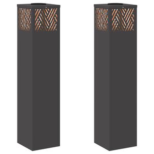 vidaXL Solar LED sti lys 2 stk. Varm hvid 18 x 18 x 80 cm