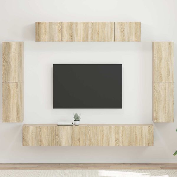 vidaXL TV-skab 8 pcs Sonoma eg