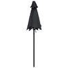 vidaXL parasol 200x224 cm aluminium sort