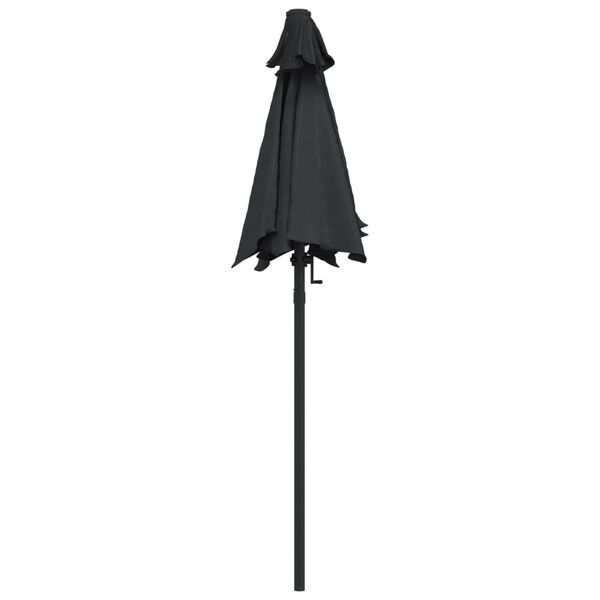 vidaXL parasol 200x224 cm aluminium sort