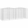 vidaXL buet gabion-h&oslash;jbed 200x50x100 cm galvaniseret jern