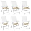 vidaXL hynder til havestol 6 stk. 40x40x4 cm oxfordstof beige