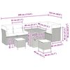 vidaXL Havesofa Sæt 9 pcs Beige polyrattan