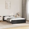 vidaXL sengeramme 120x190 cm Small Double massivt tr&aelig; sort