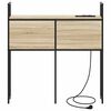 vidaXL Opbevaringshovedgavl med Opladningsstation Sonoma-eg 100 cm