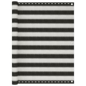 vidaXL altanafsk&aelig;rmning HDPE 120x500 cm antracitgr&aring; og hvid