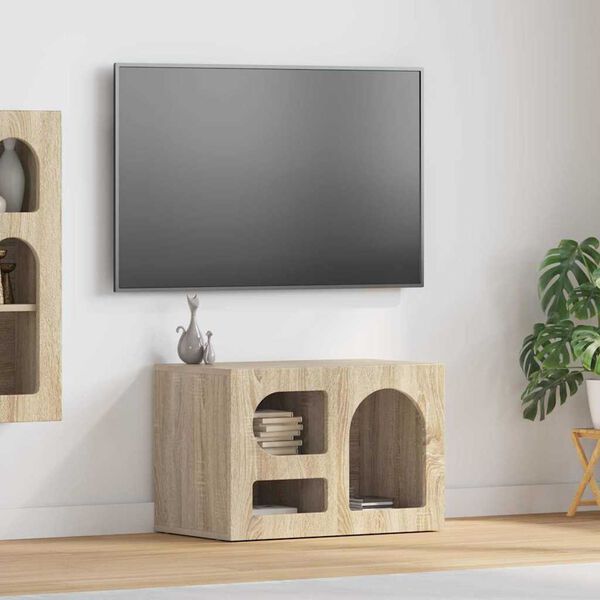vidaXL TV-skab Sonoma eg 60 x 35 x 40 cm Konstrueret tr&aelig;