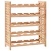 vidaXL vinreol til 25 flasker 63x25x73 cm massivt valn&oslash;ddetr&aelig;