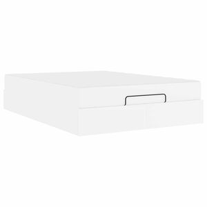 vidaXL Sengeramme med madras med madras 2 pcs Hvid PVC