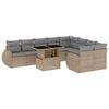 vidaXL sofas&aelig;t til haven 10 dele med hynder polyrattan beige