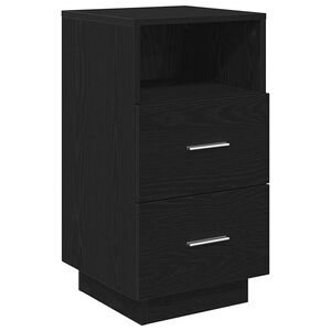 vidaXL sengebord med 2 skuffer 36x36x68 cm sort
