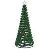 vidaXL Glimmerjuletr&aelig; med LED-lys og fod EKENAS 180 cm 220 LED'er