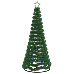 vidaXL Glimmerjuletr&aelig; med LED-lys og fod EKENAS 180 cm 220 LED'er
