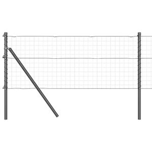 vidaXL Hegnssøjler 13 pcs Grå Ø32mm 80 cm Galvaniseret stål