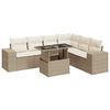 vidaXL sofas&aelig;t til haven 7 dele med hynder polyrattan beige