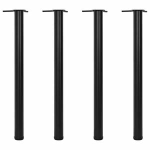4 bordben, justerbar h&oslash;jde, sorte, 870 mm