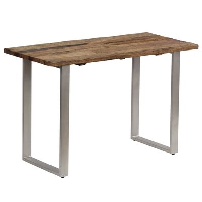 vidaXL spisebord 118 x 55 x 76 cm genanvendt træ og stål