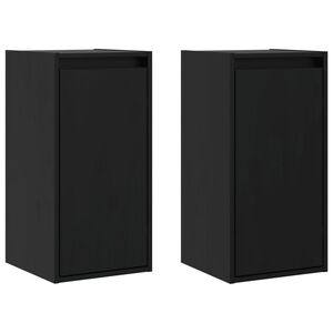 vidaXL v&aelig;gskabe 2 stk. 30x30x60 cm massivt fyrretr&aelig; sort