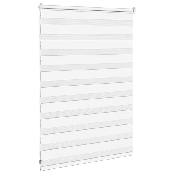 vidaXL zebragardin hvid 110x100 cm stofbredde 105,9 cm polyester