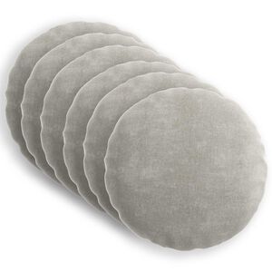 vidaXL Pudebetr&aelig;k 6 stk. HEERLEN Lysegr&aring; &Oslash; 50 cm Chenille Stof