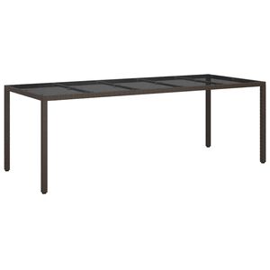 vidaXL Havem&oslash;bel Bord Brun 250 x 100 x 75 cm polyrattan