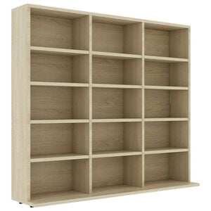 vidaXL cd-reol 100x23x89,5 cm konstrueret tr&aelig; sonoma-eg