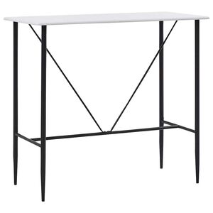 vidaXL barbord 120 x 60 x 110 cm MDF hvid