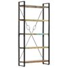 vidaXL bogreol med 5 hylder 90x30x180 cm massivt genbrugstr&aelig;