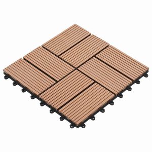 vidaXL Terrasse Flise 11 pcs Brun 30 x 30 cm WPC