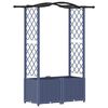 vidaXL H&aelig;vet Bed med Trellis og Tag Gr&aring; 125 x 40 x 138 cm PP